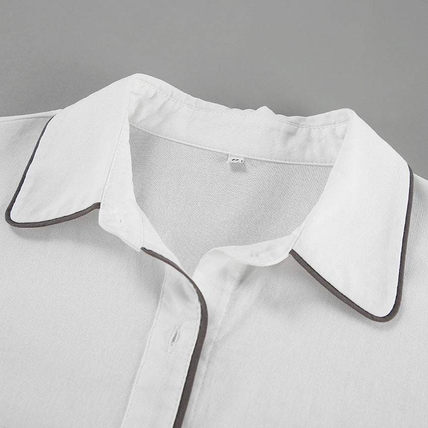 Ensemble Chic Blanc | Élégance Structurée & Détails Contrastés – Image 6