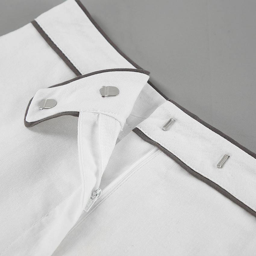 Ensemble Chic Blanc | Élégance Structurée & Détails Contrastés – Image 9