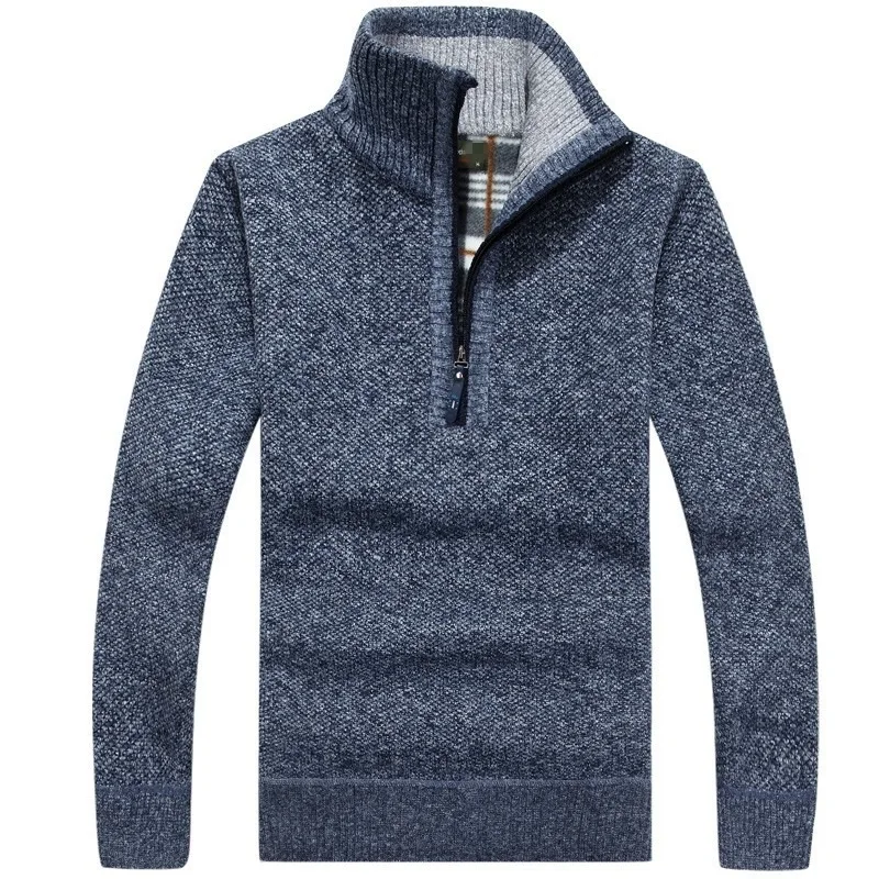 Pull Zippé | Gris | Chaud et Élégant – Image 3