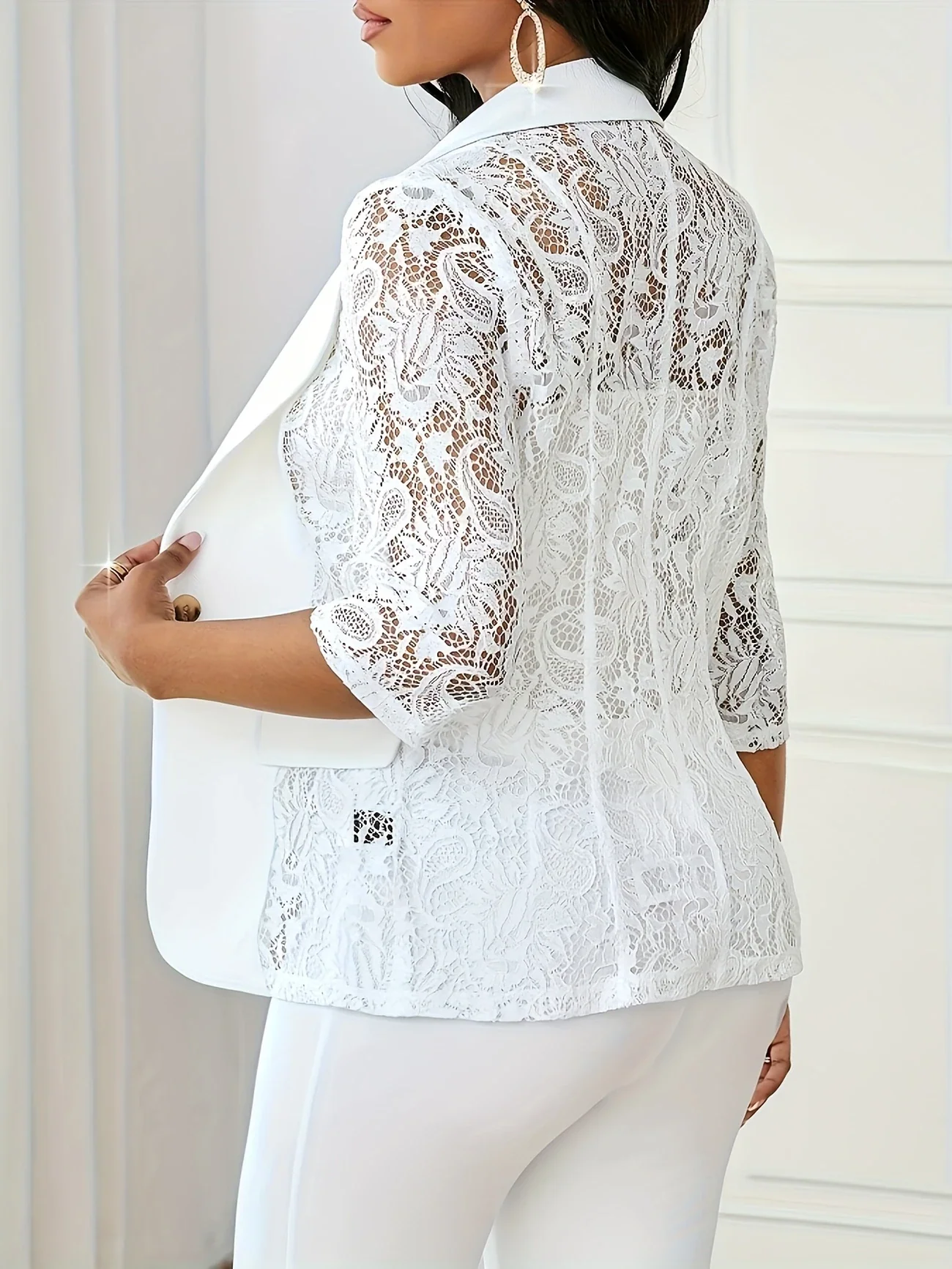 Blazer Dentelle Élégant | Raffinement et Modernité – Image 3