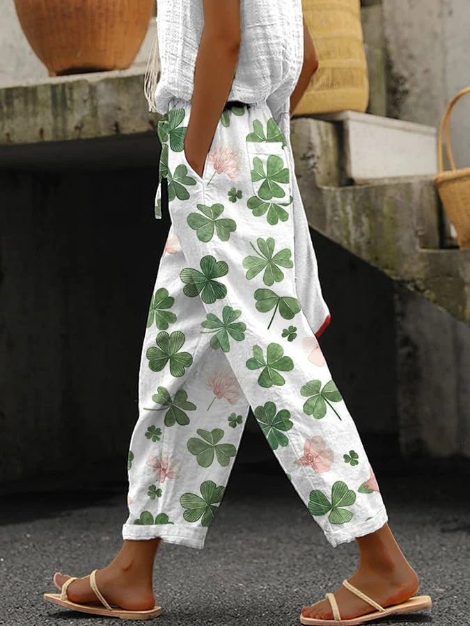 Pantalon Imprimé Floral | Coton | Léger et Décontracté – Image 4