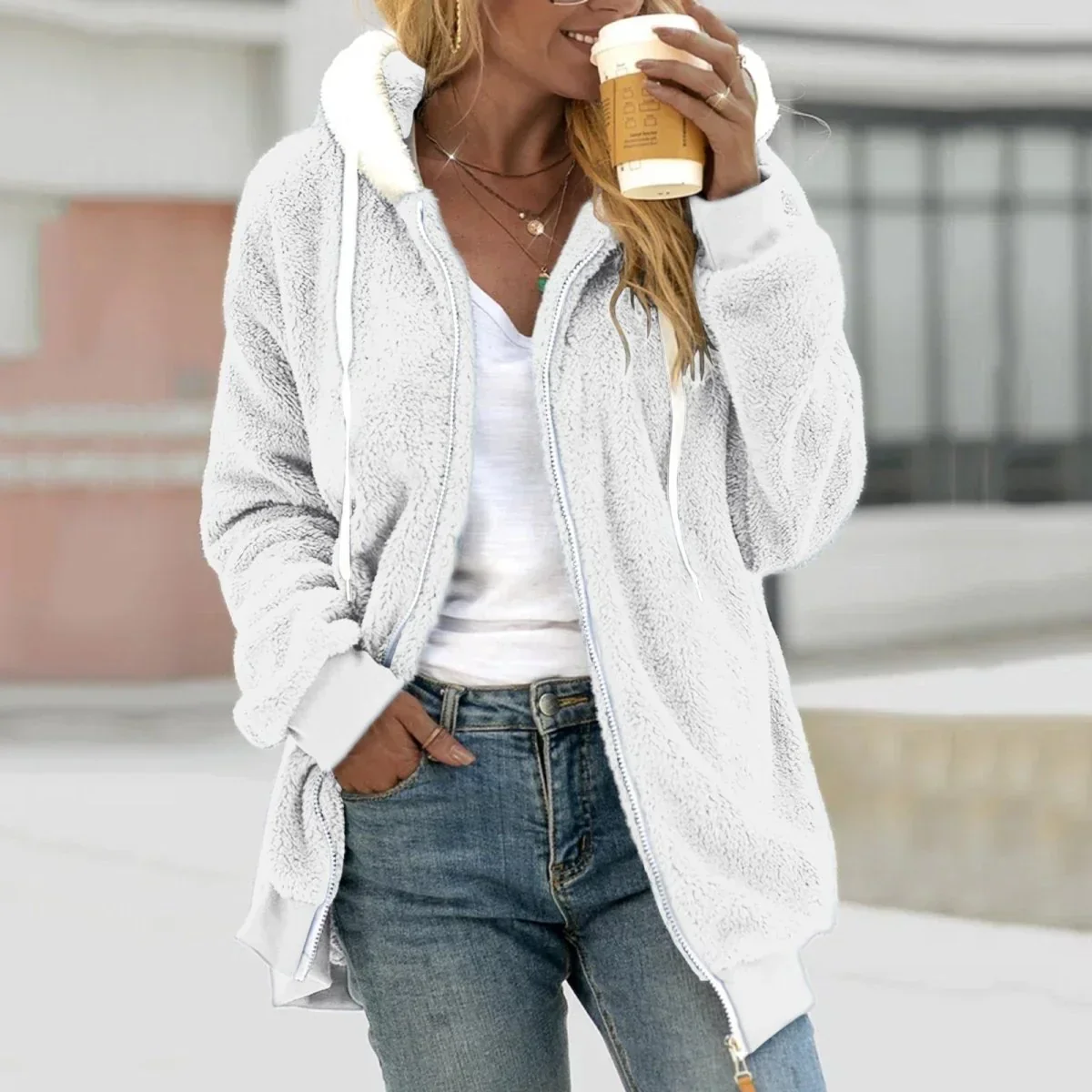 Gilet Teddy Femme - Douceur & Chaleur - Nevenka – Image 8