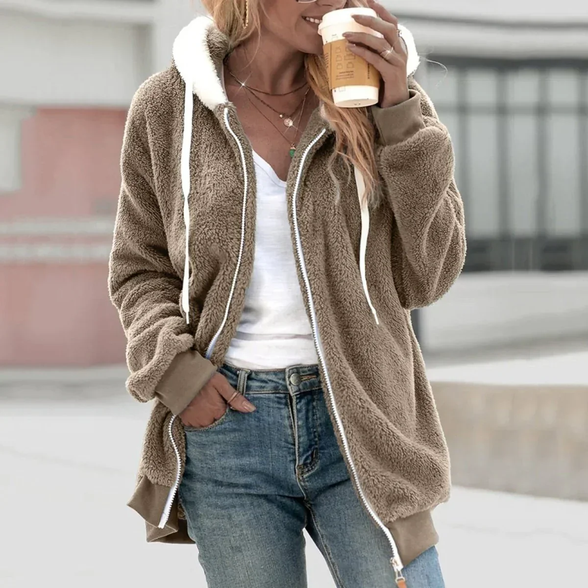 Gilet Teddy Femme - Douceur & Chaleur - Nevenka – Image 9