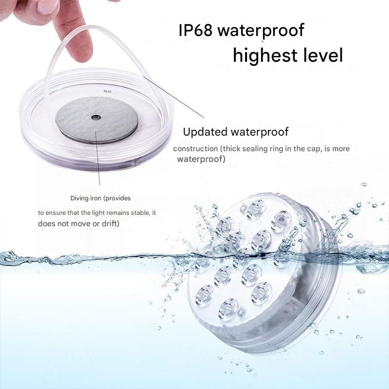 Lampe sous-marine LED GlowRipple - Étanche avec Télécommande – Image 9
