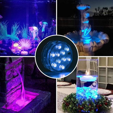 Lampe sous-marine LED GlowRipple - Étanche avec Télécommande