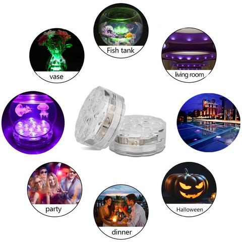 Lampe sous-marine LED GlowRipple - Étanche avec Télécommande – Image 2