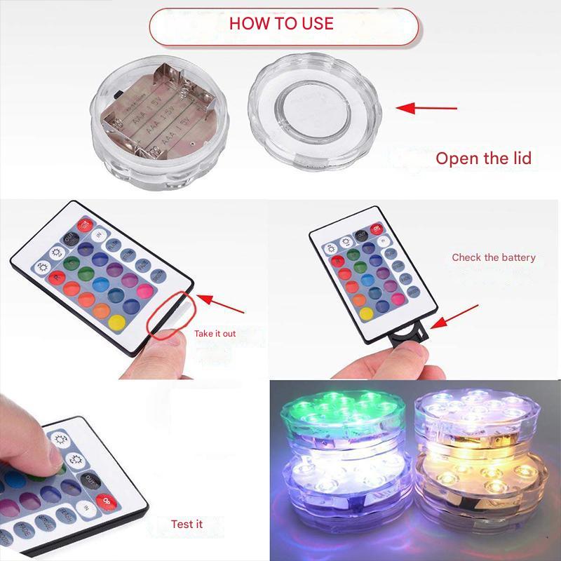 Lampe sous-marine LED GlowRipple - Étanche avec Télécommande – Image 7
