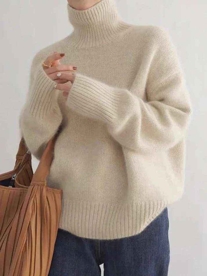 Pull En Cachemire - Col Roulé Élégant Pour L'Hiver – Image 2