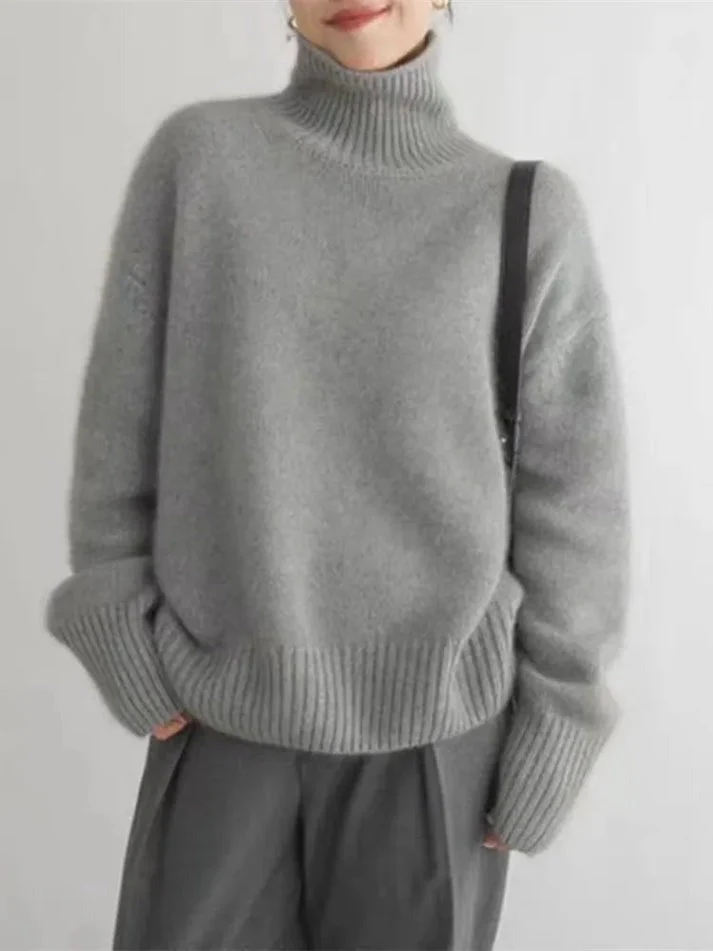 Pull En Cachemire - Col Roulé Élégant Pour L'Hiver – Image 3
