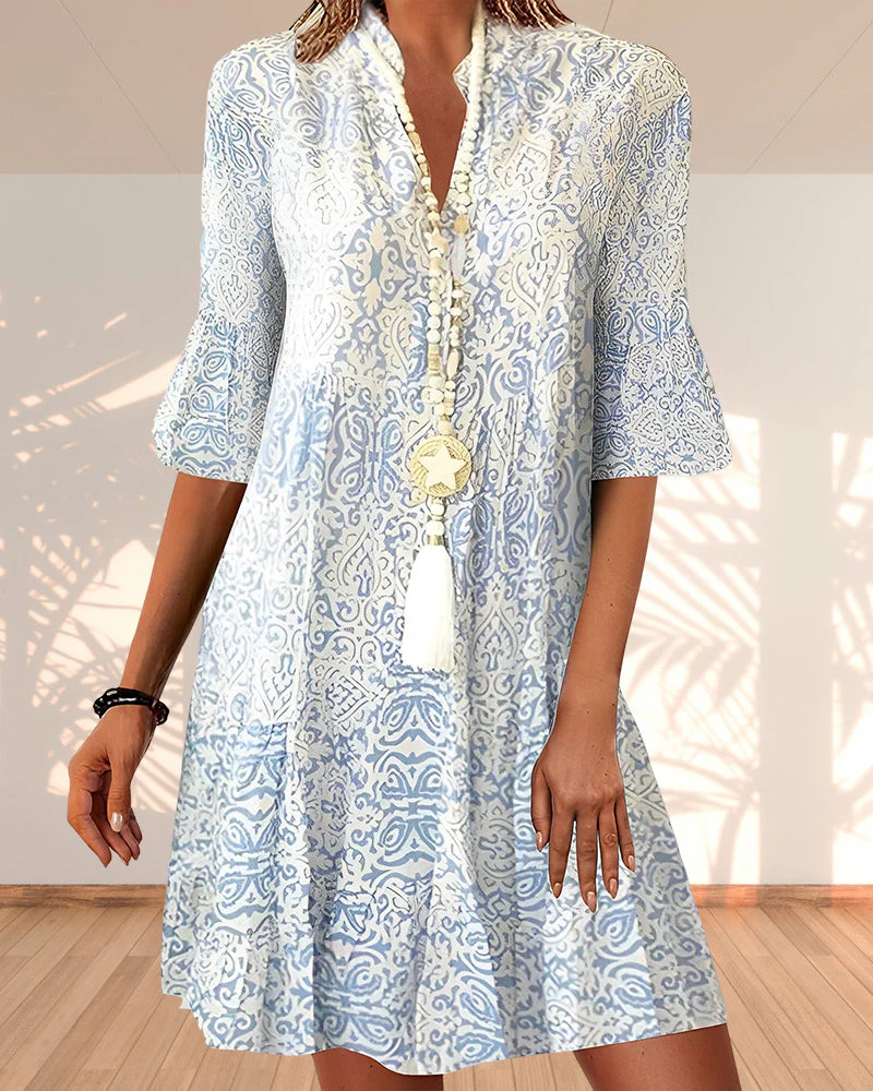 Robe de Chambre Imprimée - Confort & Style | Demi-Manches – Image 2