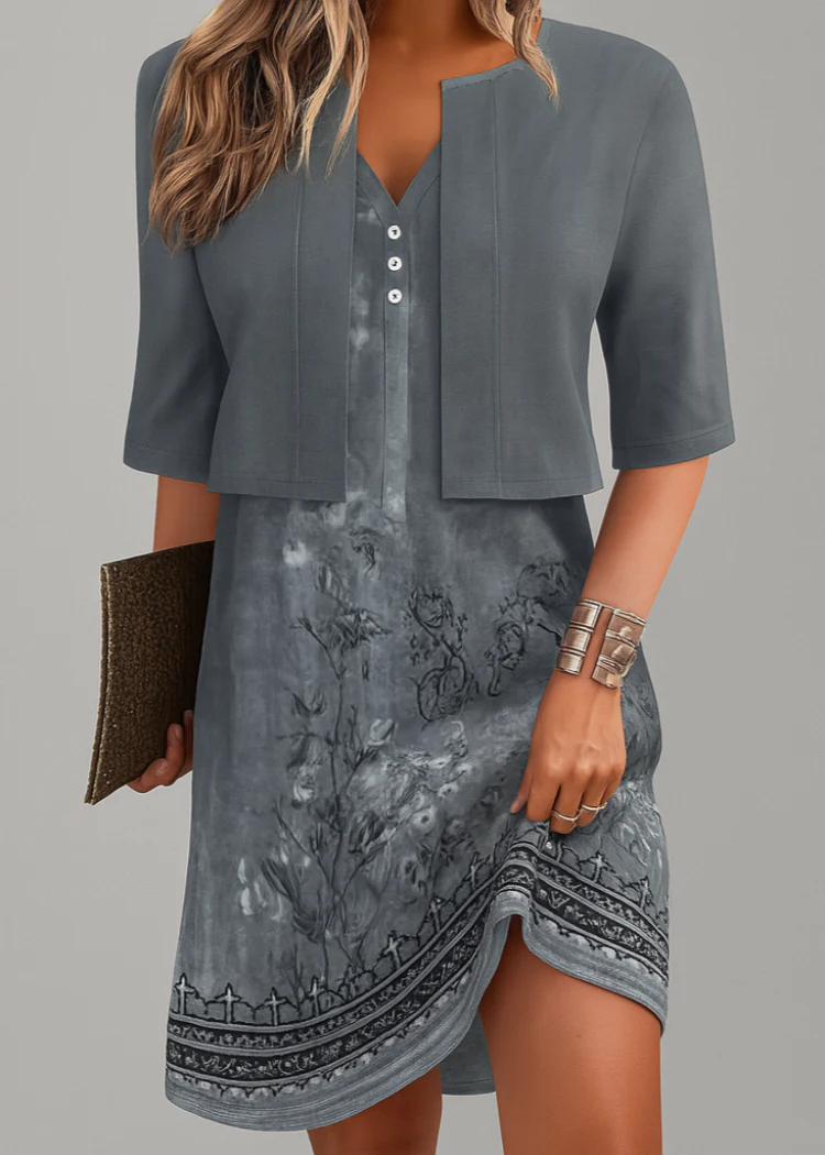 Robe Longue Été Élégante Deux Pièces - Style Sophistiqué – Image 3